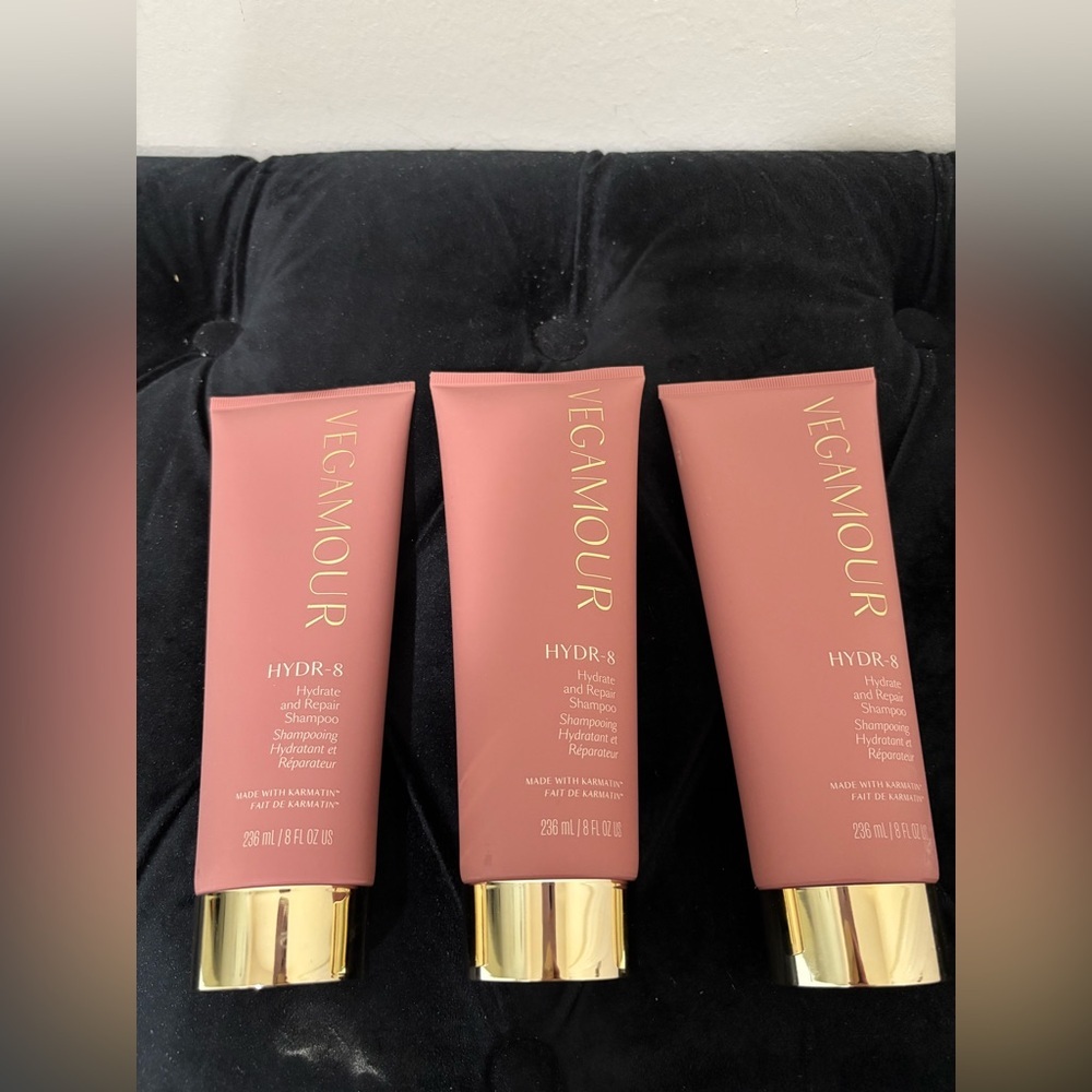 Vegamour HYDR-8 Hydrate & Repair Shampoo - Rose Pink (Set of 3)